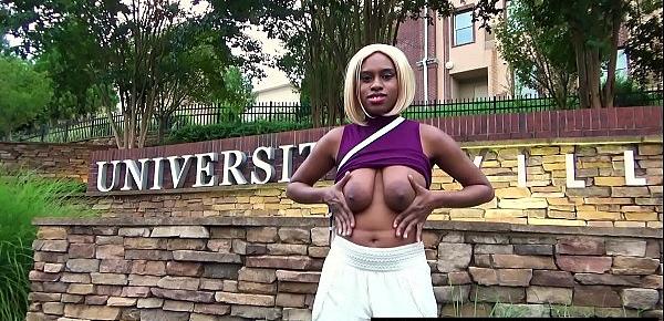  University Campus Cute African American School Girl Flashes And Expose Her Huge Brown Boobies In Slow Motion Outside , Pulling Up Her Shirt With Large Areolas And Erect Plump Nipples Are Hard Then Pull Down Shorts , Mooning Her Juicy Booty  Msnovember HD